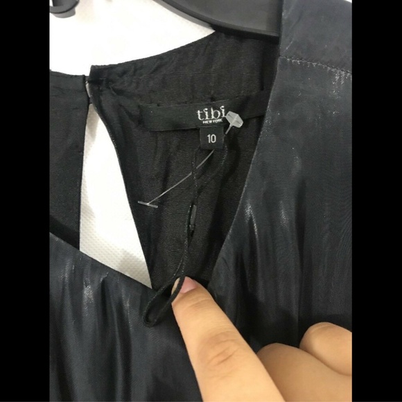 $675 tibi‎ Flume Asymmetrical Silk Lined Wrap Dress [SZ 10 ] - Picture 4 of 8